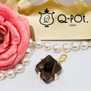 Q-Pot Japan Chocolate Charm with coffee bean for phone charm, bracelet, necklace